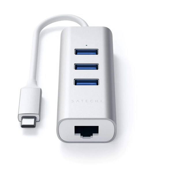 USb-C Hub, Silver, Ethernet